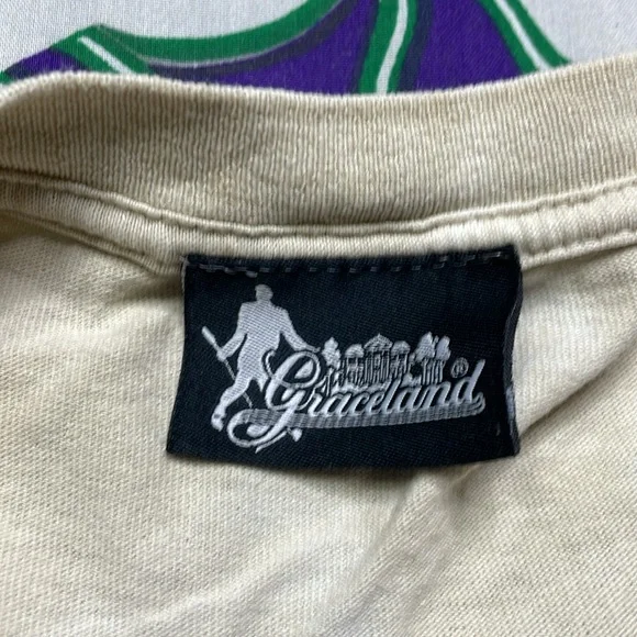 Vintage Liquid Blue Elvis Presley Graceland Band T - Picture 4 of 4